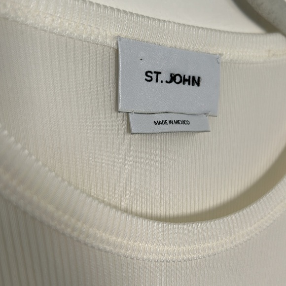 NWOT St. John Viscose Blend White Blouse - Picture 2 of 8